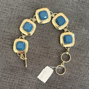 Elegant Gold and Blue Bracelet